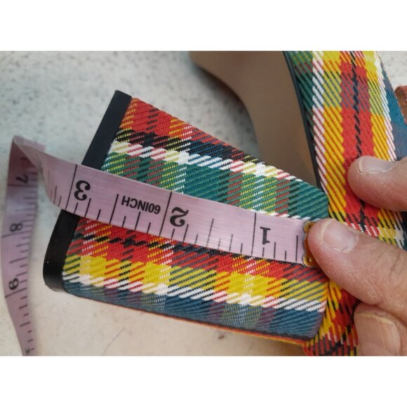 Madden Womens Chunky Heel Y2K Plaid Preppy Strap Size 6.5 Shoes - Picture 8 of 11